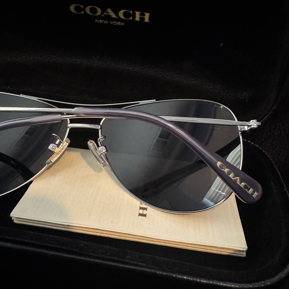 Coach Metallic Silver Sunglasses
